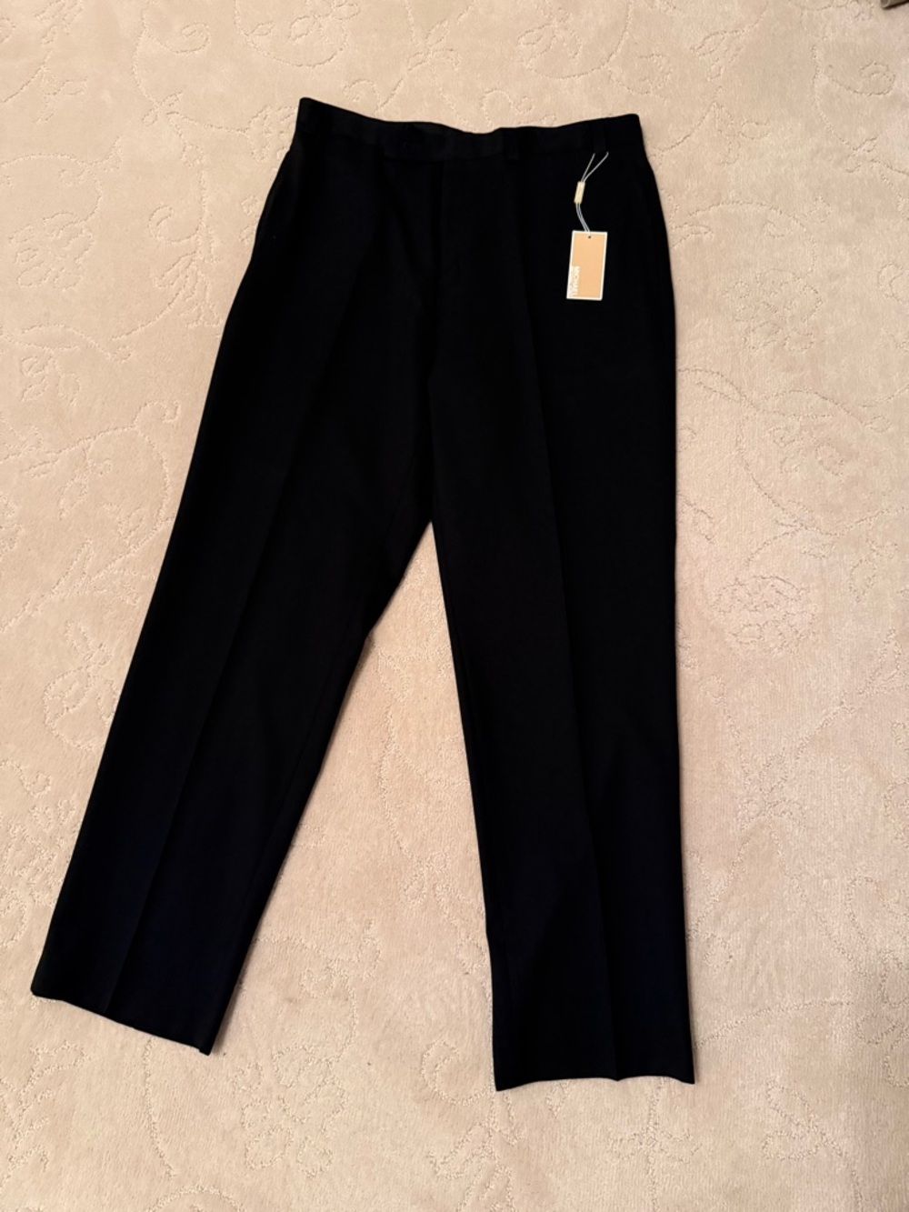 MICHAEL Michael Kors Black Men's Dress Pants - Pleated Front